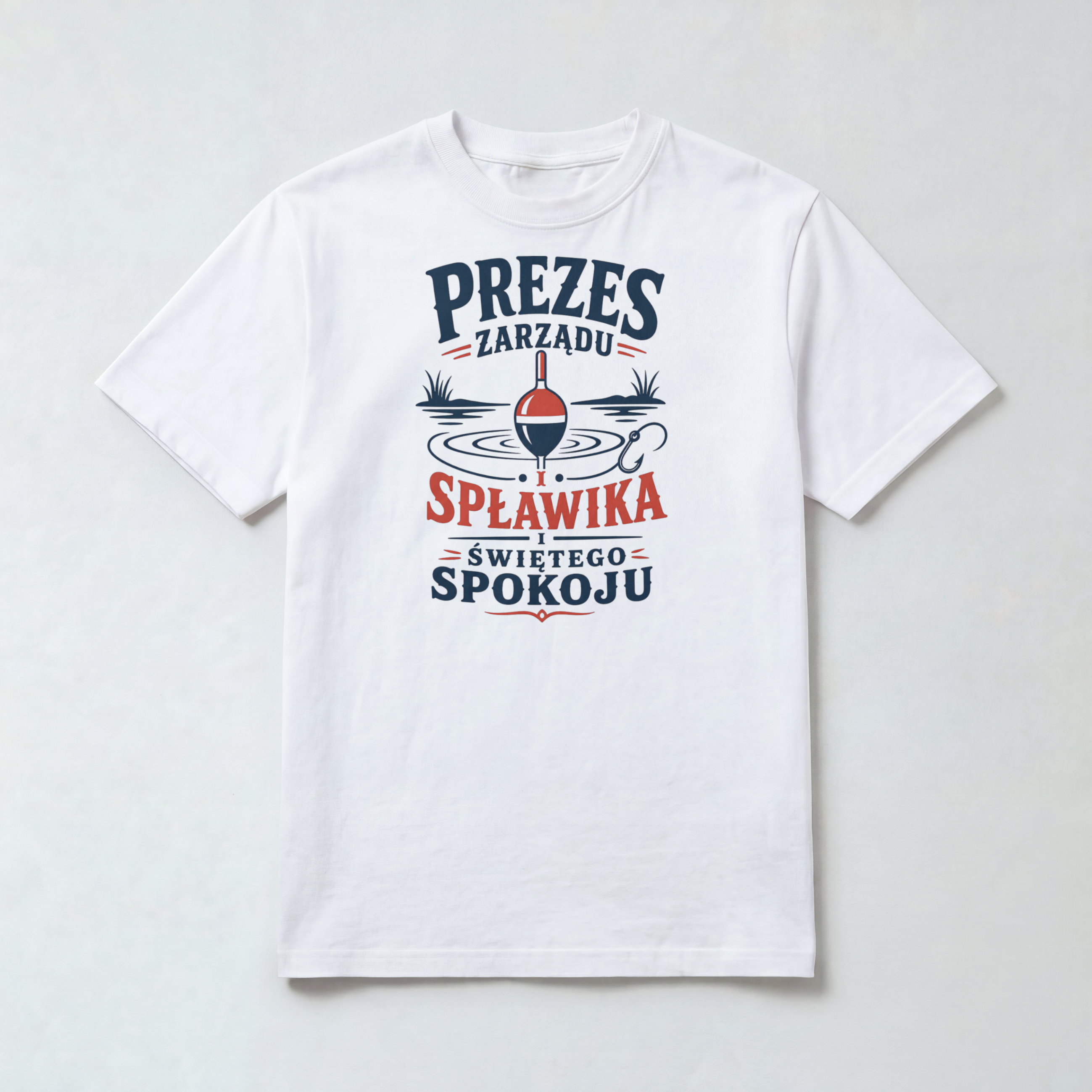 Koszulka Męska Wędkarska "Prezes Zarządu Spławika i Świętego Spokoju"