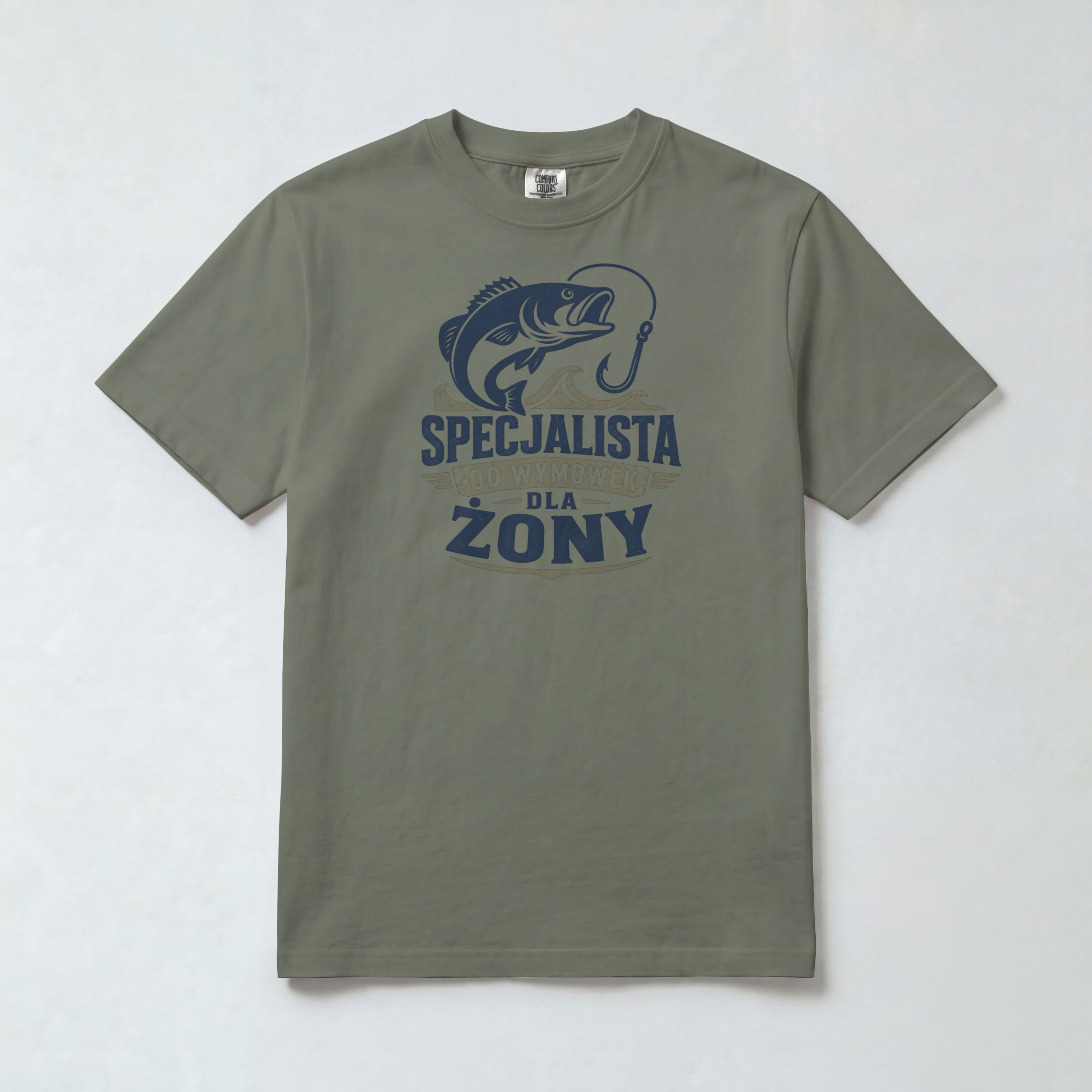 Koszulka Męska Wędkarska "Specjalista od Wymówek dla Żony"
